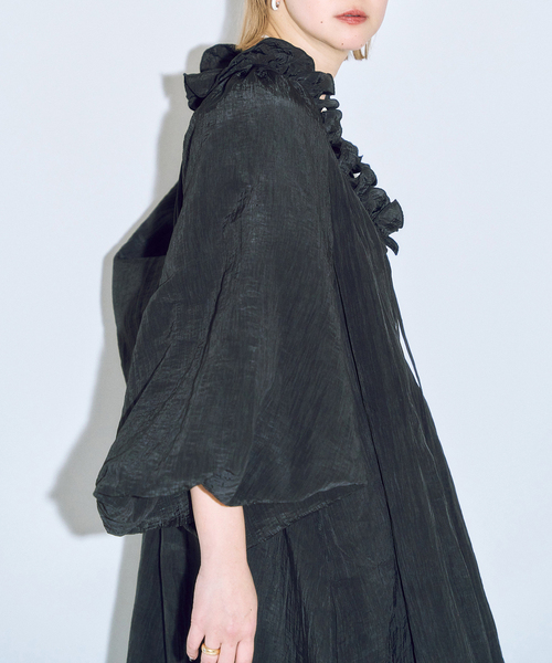 CITYSHOP（シティーショップ）の「SHAKA SHAKA DRESS：ワンピース（ワンピース・レディース・ブラック/アイボリー・36/38）」の3枚目の写真