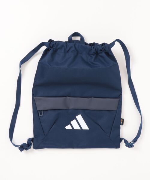 adidas（アディダス）の「《adidas》イーピーエスジムバッグ（エコバッグ/サブバッグ・メンズ・ブラック/ダークブルー・フリー）」の2枚目の写真