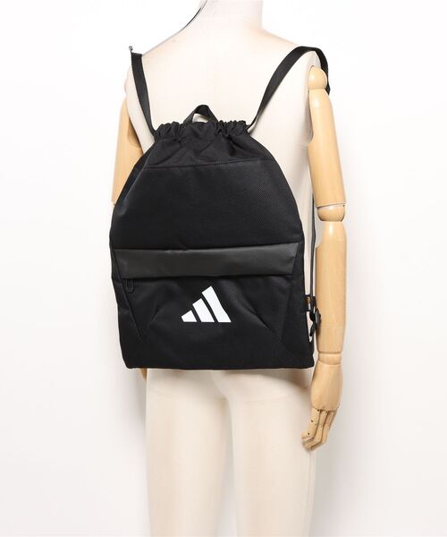 adidas（アディダス）の「《adidas》イーピーエスジムバッグ（エコバッグ/サブバッグ・メンズ・ブラック/ダークブルー・フリー）」の6枚目の写真