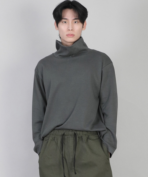 SAINTCREW(セントクルー)の「無地ポラネック長袖Tシャツ PPL-884 スレートグレー(Tシャツ/カットソー・メンズ・その他・MEDIUM/LARGE/XXX-LARGE/XXXX-LARGE/XX-LARGE/X-LARGE/SMALL)」の1枚目の写真