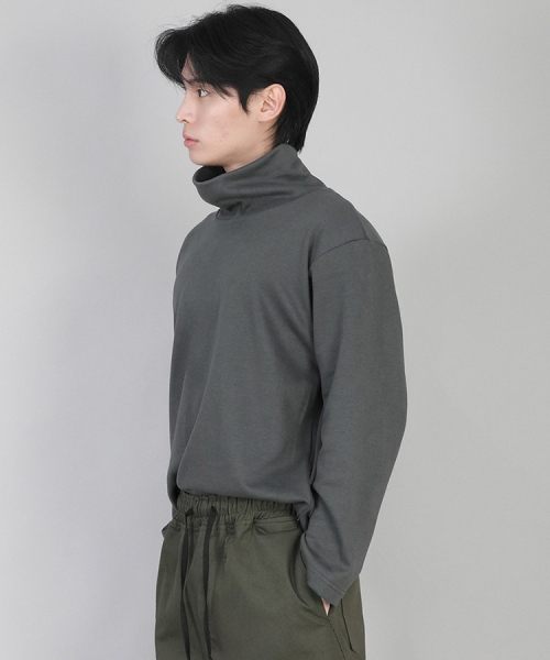 SAINTCREW(セントクルー)の「無地ポラネック長袖Tシャツ PPL-884 スレートグレー(Tシャツ/カットソー・メンズ・その他・MEDIUM/LARGE/XXX-LARGE/XXXX-LARGE/XX-LARGE/X-LARGE/SMALL)」の2枚目の写真