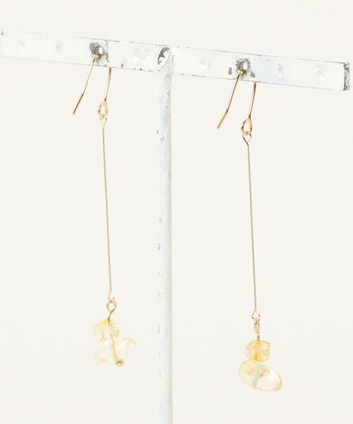 tone（トーン）の「【Astyle】天然石シトリンステンレスピアス(MA)（ピアス（両耳用）・レディース・ゴールド・FREE）」の4枚目の写真