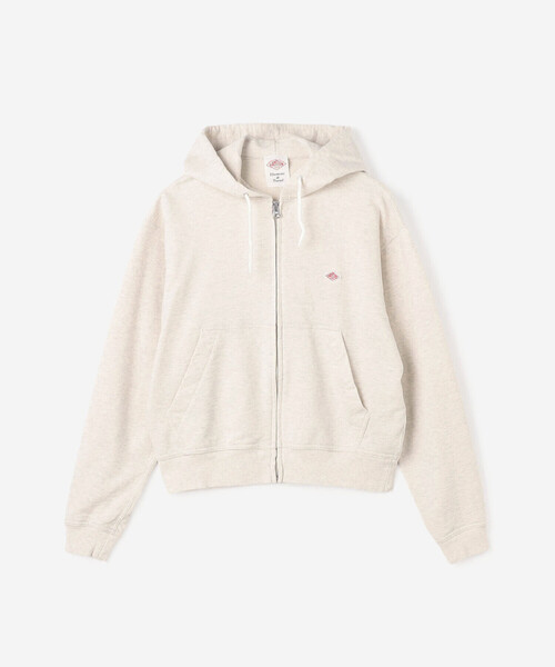 DANTON(ダントン)の「DANTON | コットンテリー ジップパーカー WOMEN(パーカー・レディース・アイボリー/グレー・36/38)」の2枚目の写真