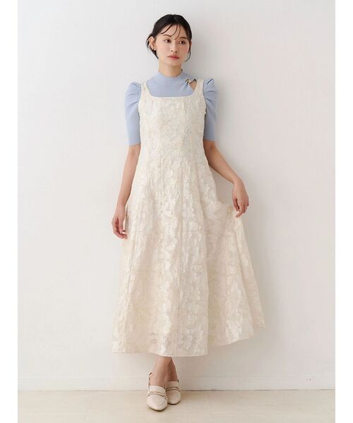 MERCURYDUO（マーキュリーデュオ）の「モチーフパーツカットアウトニット（ニット/セーター・レディース・オフホワイト/ブラック/ブルー・FREE）」の6枚目の写真