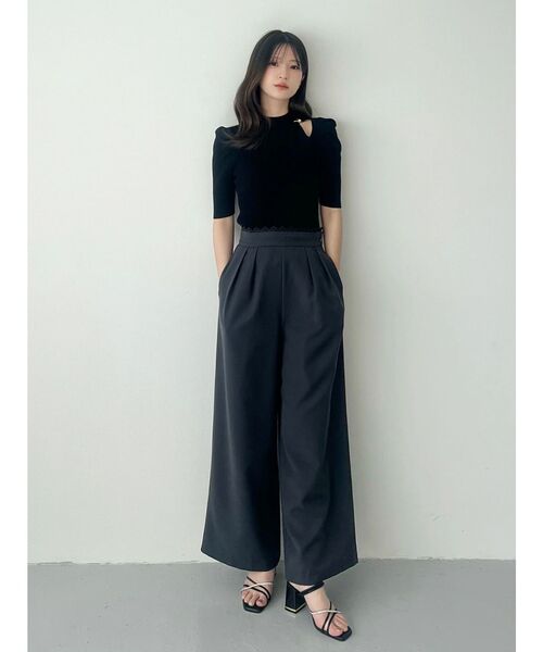 MERCURYDUO（マーキュリーデュオ）の「モチーフパーツカットアウトニット（ニット/セーター・レディース・オフホワイト/ブラック/ブルー・FREE）」の12枚目の写真