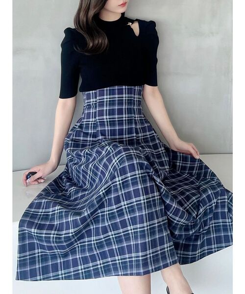 MERCURYDUO（マーキュリーデュオ）の「モチーフパーツカットアウトニット（ニット/セーター・レディース・オフホワイト/ブラック/ブルー・FREE）」の15枚目の写真