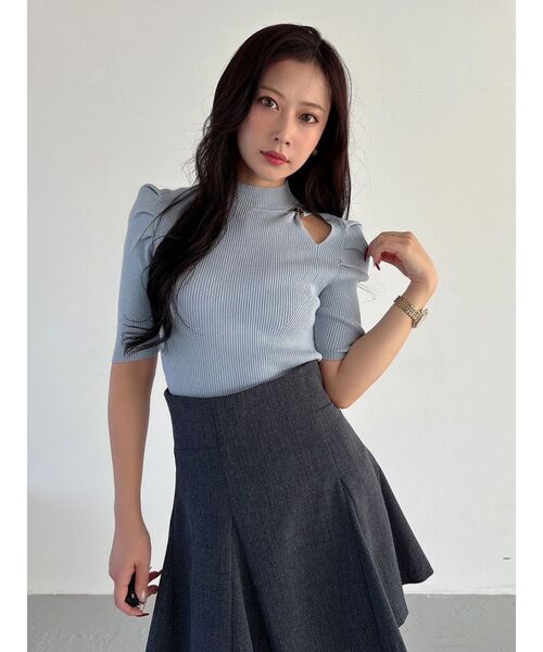 MERCURYDUO（マーキュリーデュオ）の「モチーフパーツカットアウトニット（ニット/セーター・レディース・オフホワイト/ブラック/ブルー・FREE）」の16枚目の写真