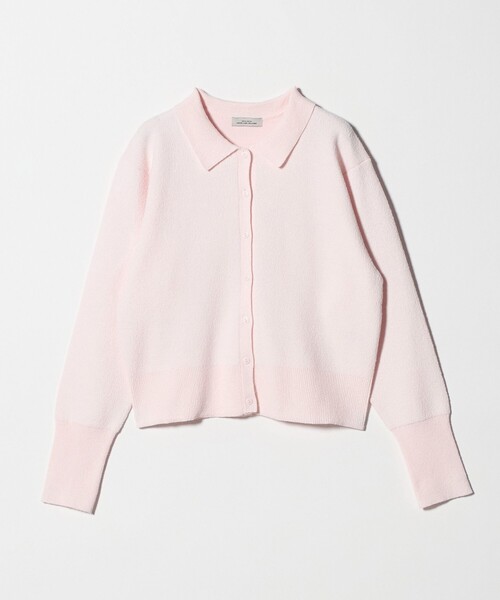 green label relaxing（グリーンレーベルリラクシング）の「ブークレ ポロカーディガン ウォッシャブル（カーディガン/ボレロ・レディース・ブラック/オフホワイト/ライトピンク・FREE）」の18枚目の写真