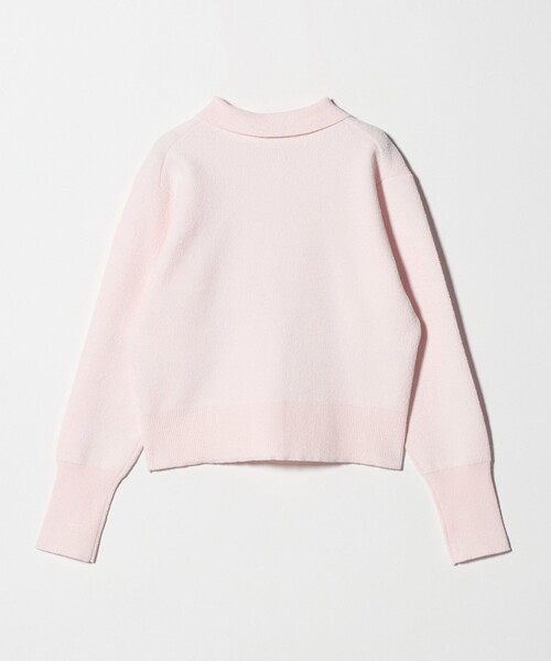 green label relaxing（グリーンレーベルリラクシング）の「ブークレ ポロカーディガン ウォッシャブル（カーディガン/ボレロ・レディース・ブラック/オフホワイト/ライトピンク・FREE）」の19枚目の写真