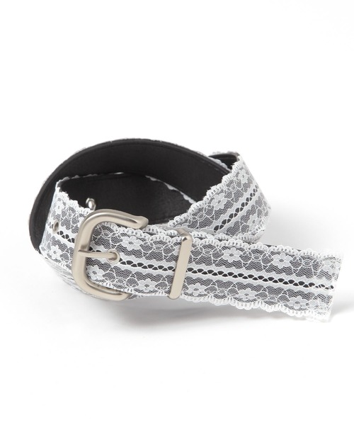 Heather（ヘザー）の「バックル太レースベルト　663527（ベルト・レディース・アイボリー/ブラック・ONE SIZE）」の6枚目の写真