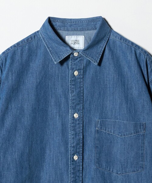 UNITED ARROWS & SONS（ユナイテッドアローズアンドサンズ）の「＜UNITED ARROWS & SONS＞ DENIM SHIRT/デニムシャツ（シャツ/ブラウス・メンズ・ブラック/コバルトブルー・M/S/XL/L）」の4枚目の写真