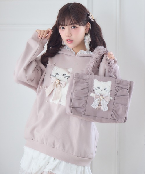 ROJITA(ロジータ)の「RibbonCat ミニトートバッグ(トートバッグ・レディース・ホワイト/ピンク/ブラック・FREE)」の15枚目の写真