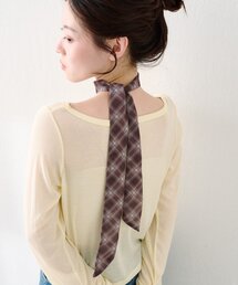 Kastane（カスタネ）の「【fiw.】リボンタイ&ロゴバレッタSET（バレッタ/ヘアクリップ）」