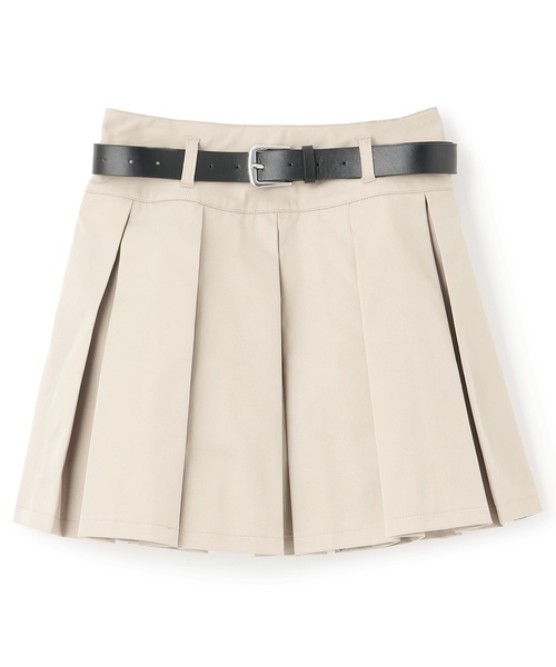 LOVETOXIC(ラブトキシック)の「【イージーケア】ベルトつきプリーツスカート(スカート・キッズ・グレー/ブラック/アイボリー/ベージュ・S:140cm/130cm/M:150cm/L:160cm)」の11枚目の写真