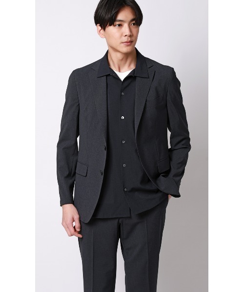 AOYAMA(アオヤマ)の「スタイリッシュジャケット【ウォッシャブル】【乾燥機OK】【セットアップ着用可】シワになりにくく様々な通勤スタイルに対応(スーツジャケット・メンズ・ネイビー/チャコールグレー・LL/L/M/S)」の1枚目の写真