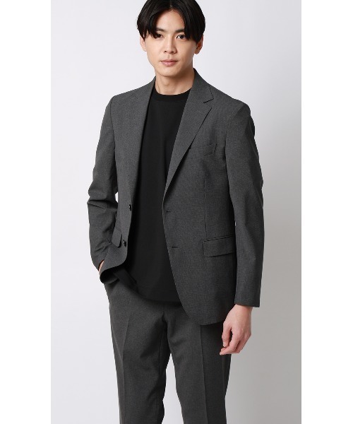 AOYAMA(アオヤマ)の「スタイリッシュジャケット【ウォッシャブル】【乾燥機OK】【セットアップ着用可】シワになりにくく様々な通勤スタイルに対応(スーツジャケット・メンズ・ネイビー/チャコールグレー・LL/L/M/S)」の2枚目の写真