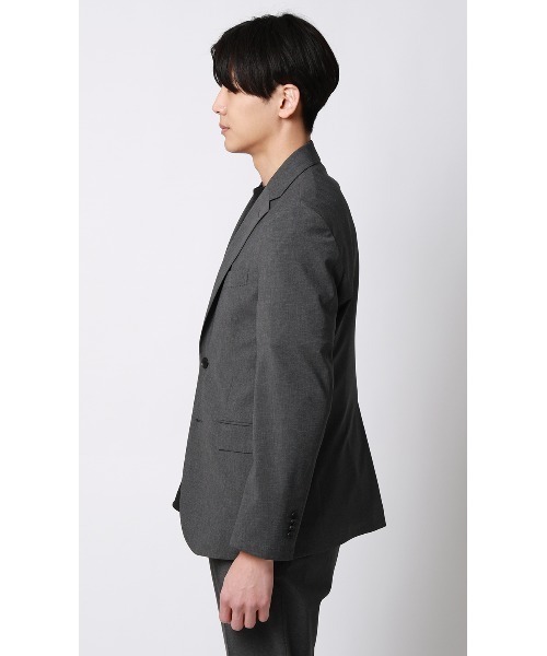 AOYAMA(アオヤマ)の「スタイリッシュジャケット【ウォッシャブル】【乾燥機OK】【セットアップ着用可】シワになりにくく様々な通勤スタイルに対応(スーツジャケット・メンズ・ネイビー/チャコールグレー・LL/L/M/S)」の4枚目の写真
