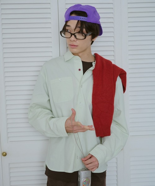 common gull products.（コモンガルプロダクツ）の「春の誤差なタイトシャツ（シャツ/ブラウス・レディース・ホワイト系/サックスブルー系/ミント・MEDIUM/LARGE/SMALL）」の15枚目の写真