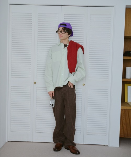 common gull products.（コモンガルプロダクツ）の「春の誤差なタイトシャツ（シャツ/ブラウス・レディース・ホワイト系/サックスブルー系/ミント・MEDIUM/LARGE/SMALL）」の18枚目の写真