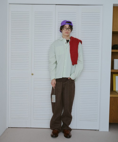 common gull products.（コモンガルプロダクツ）の「春の誤差なタイトシャツ（シャツ/ブラウス・レディース・ホワイト系/サックスブルー系/ミント・MEDIUM/LARGE/SMALL）」の19枚目の写真