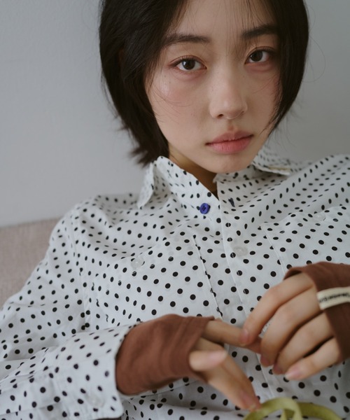 common gull products.（コモンガルプロダクツ）の「春の誤差なタイトシャツ（シャツ/ブラウス・レディース・ホワイト系/サックスブルー系/ミント・MEDIUM/LARGE/SMALL）」の9枚目の写真