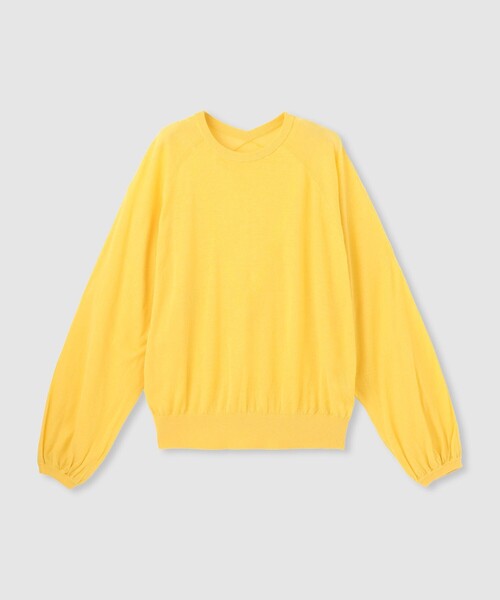 allureville（アルアバイル）の「【ATELIER Line】コットンシルクリネンシアープルオーバー（ニット/セーター・レディース・イエロー/チャコールグレー/ライトグレー・2）」の5枚目の写真