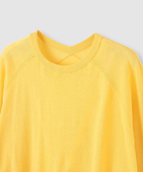 allureville（アルアバイル）の「【ATELIER Line】コットンシルクリネンシアープルオーバー（ニット/セーター・レディース・イエロー/チャコールグレー/ライトグレー・2）」の7枚目の写真