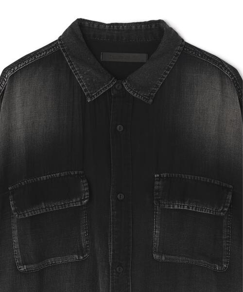 DANKE SCHON(ダンケシェーン)の「DankeSchon/ダンケシェーン/SHEER DENIM SHIRTS(シャツ/ブラウス・レディース・ブラック/その他4・M/L)」の4枚目の写真