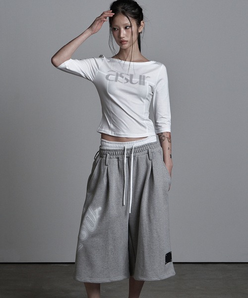 Ada.(エイダ)の「◇ASYOUARE◇サギング フレア バミューダ パンツ SAGGING FLARE BERMUDA PANTS(その他パンツ・レディース・グレー/ブラック・FREE)」の14枚目の写真