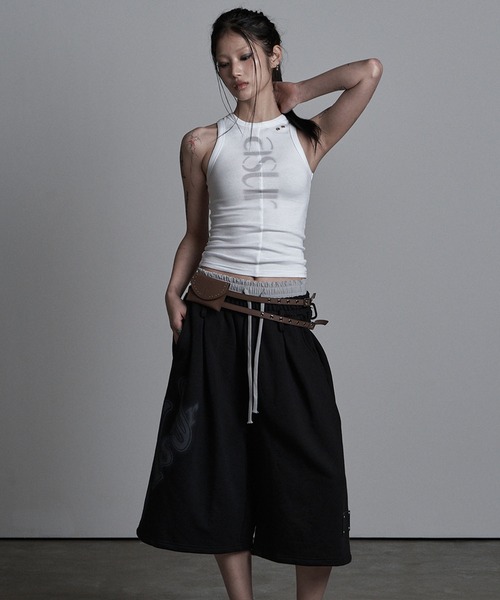 Ada.(エイダ)の「◇ASYOUARE◇サギング フレア バミューダ パンツ SAGGING FLARE BERMUDA PANTS(その他パンツ・レディース・グレー/ブラック・FREE)」の8枚目の写真