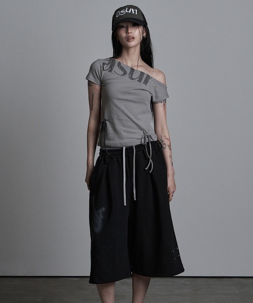 Ada.(エイダ)の「◇ASYOUARE◇サギング フレア バミューダ パンツ SAGGING FLARE BERMUDA PANTS(その他パンツ・レディース・グレー/ブラック・FREE)」の18枚目の写真