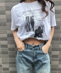 レタリングプリント半袖Tシャツ