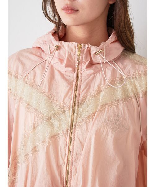 SNIDEL（スナイデル）の「【Chacott】コラボナイロンレースブルゾン（ブルゾン・レディース・ライム/ピンク/オフホワイト・F）」の8枚目の写真
