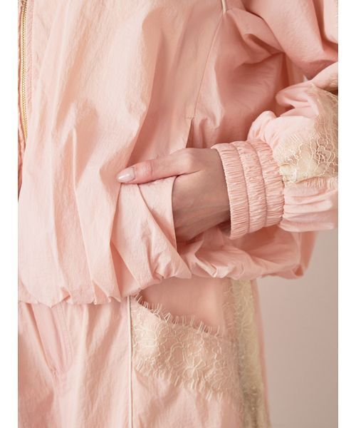 SNIDEL（スナイデル）の「【Chacott】コラボナイロンレースブルゾン（ブルゾン・レディース・ライム/ピンク/オフホワイト・F）」の11枚目の写真