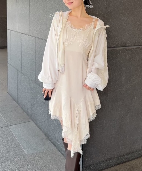 SNIDEL（スナイデル）の「【Chacott】コラボナイロンレースブルゾン（ブルゾン・レディース・ライム/ピンク/オフホワイト・F）」の22枚目の写真