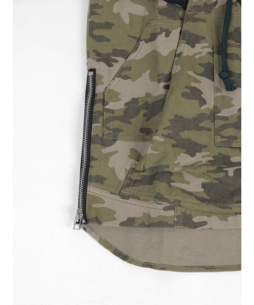 :ETHROF(イーサオブ)の「MILITARY DOCKING ZIP HOODIE(パーカー・レディース・ネイビー/杢グレー・MEDIUM)」の20枚目の写真