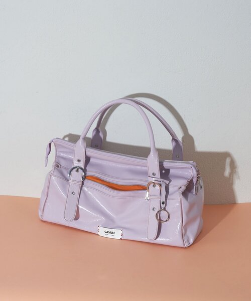 GRAIN(グレイン)の「【GRAIN/グレイン】バイカラーステッチヴィンテージBIGハンドバッグ(トートバッグ・レディース・ピンク/ブラウン/ブラック・FREE)」の3枚目の写真