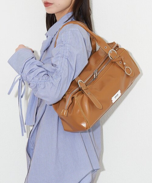 GRAIN(グレイン)の「【GRAIN/グレイン】バイカラーステッチヴィンテージBIGハンドバッグ(トートバッグ・レディース・ピンク/ブラウン/ブラック・FREE)」の13枚目の写真