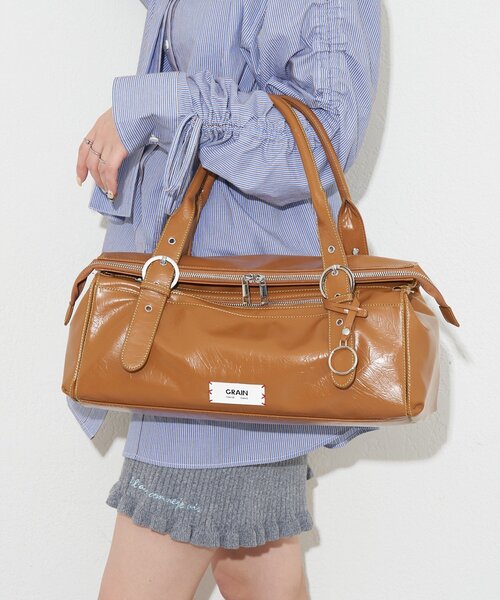 GRAIN(グレイン)の「【GRAIN/グレイン】バイカラーステッチヴィンテージBIGハンドバッグ(トートバッグ・レディース・ピンク/ブラウン/ブラック・FREE)」の15枚目の写真