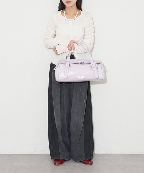 GRAIN(グレイン)の「【GRAIN/グレイン】バイカラーステッチヴィンテージBIGハンドバッグ(トートバッグ・レディース・ピンク/ブラウン/ブラック・FREE)」の4枚目の写真