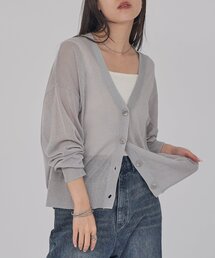 シアーVネックカーディガン
