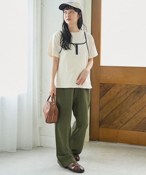 coen(コーエン)の「【セットアイテム】ヘンリーネックキャミ アソートTシャツセット(Tシャツ/カットソー・レディース・ナチュラル/ブラウン/その他1/その他2・M/L)」の5枚目の写真