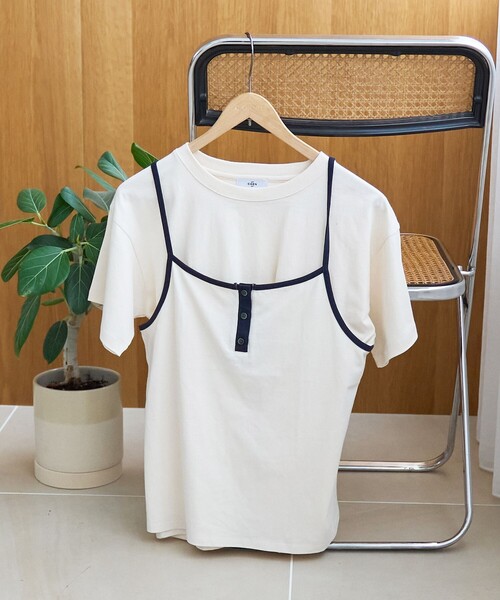 coen(コーエン)の「【セットアイテム】ヘンリーネックキャミ アソートTシャツセット(Tシャツ/カットソー・レディース・ナチュラル/ブラウン/その他1/その他2・M/L)」の11枚目の写真