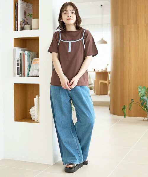 coen(コーエン)の「【セットアイテム】ヘンリーネックキャミ アソートTシャツセット(Tシャツ/カットソー・レディース・ナチュラル/ブラウン/その他1/その他2・M/L)」の14枚目の写真
