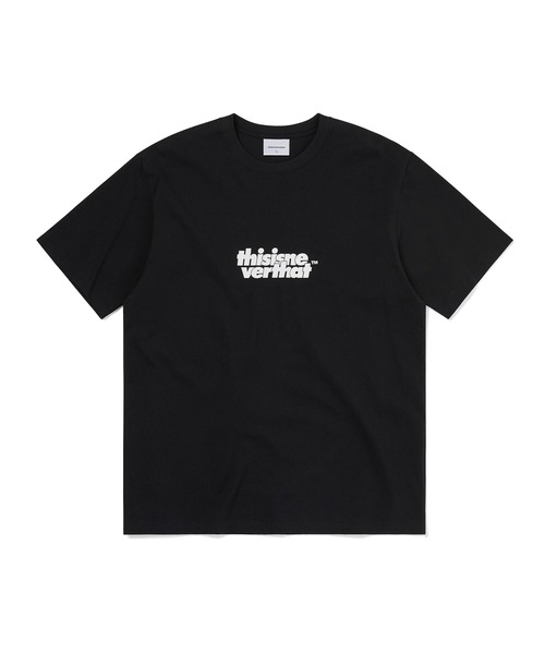 thisisneverthat(ディスイズネバーザット)の「OL-Logo Tee(Tシャツ/カットソー・メンズ・ダークグレー/ブルー系その他/ホワイト/ブラック・L/M/S/XL)」の1枚目の写真