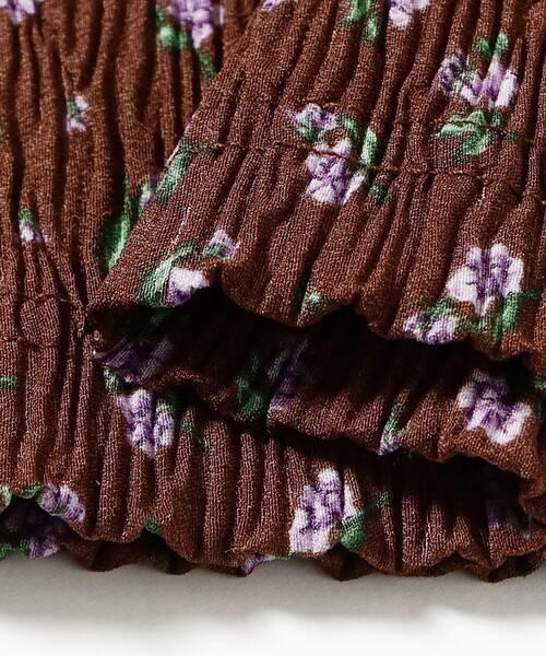 Ray BEAMS（レイビームス）の「フラワー プリント カットアウト ワンピース（ワンピース・レディース・ダークブラウン/ブラック・ONE SIZE）」の10枚目の写真