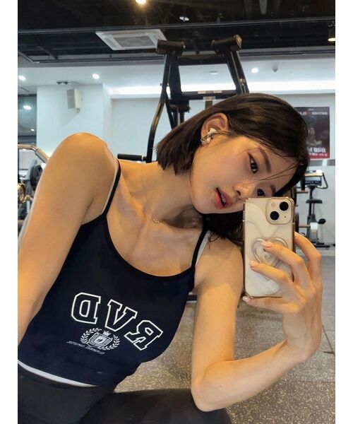 RVD(アールブイディー)の「(カレッジキャンペーン) クロップキャミソール(イェールネイビー)(Tシャツ/カットソー・レディース・その他・SMALL/MEDIUM/LARGE)」の13枚目の写真