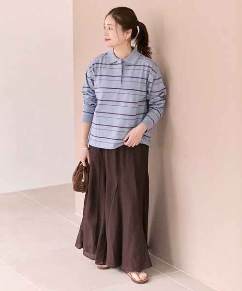 JOURNAL STANDARD（ジャーナルスタンダード）の「《追加》シアーレーヨンリネンスカート（スカート・レディース・ブラック/ライトグレー/ブラウン/レッド・FREE）」の8枚目の写真