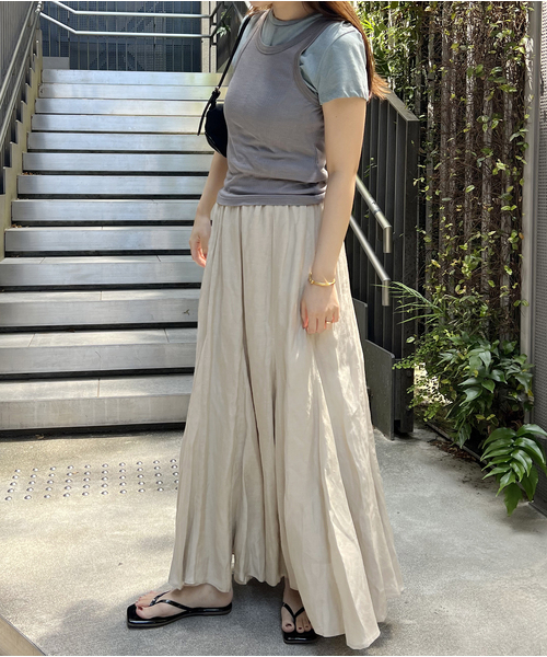 JOURNAL STANDARD（ジャーナルスタンダード）の「《追加》シアーレーヨンリネンスカート（スカート・レディース・ブラック/ライトグレー/ブラウン/レッド・FREE）」の20枚目の写真