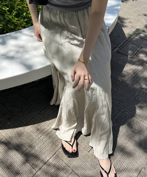 JOURNAL STANDARD（ジャーナルスタンダード）の「《追加》シアーレーヨンリネンスカート（スカート・レディース・ブラック/ライトグレー/ブラウン/レッド・FREE）」の21枚目の写真